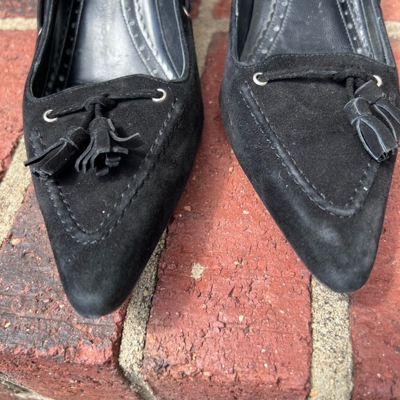 Brooks Brothers pointed toe kitten heels. Leather tassels: made in Italy 61/2 - Picture 3 of 11